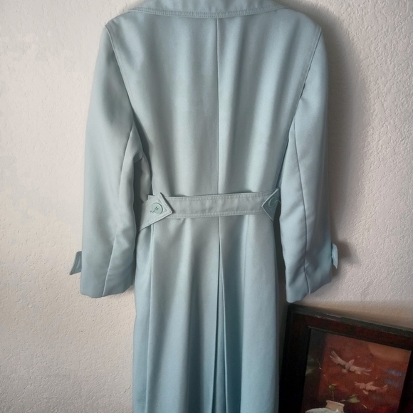 Vintage Sky Blue Trench Coat - Picture 3 of 8